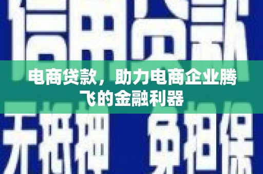 若尔盖电商贷款，助力电商企业腾飞的金融利器