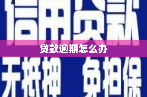 若尔盖贷款逾期怎么办