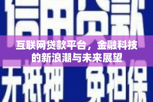 若尔盖互联网贷款平台，金融科技的新浪潮与未来展望